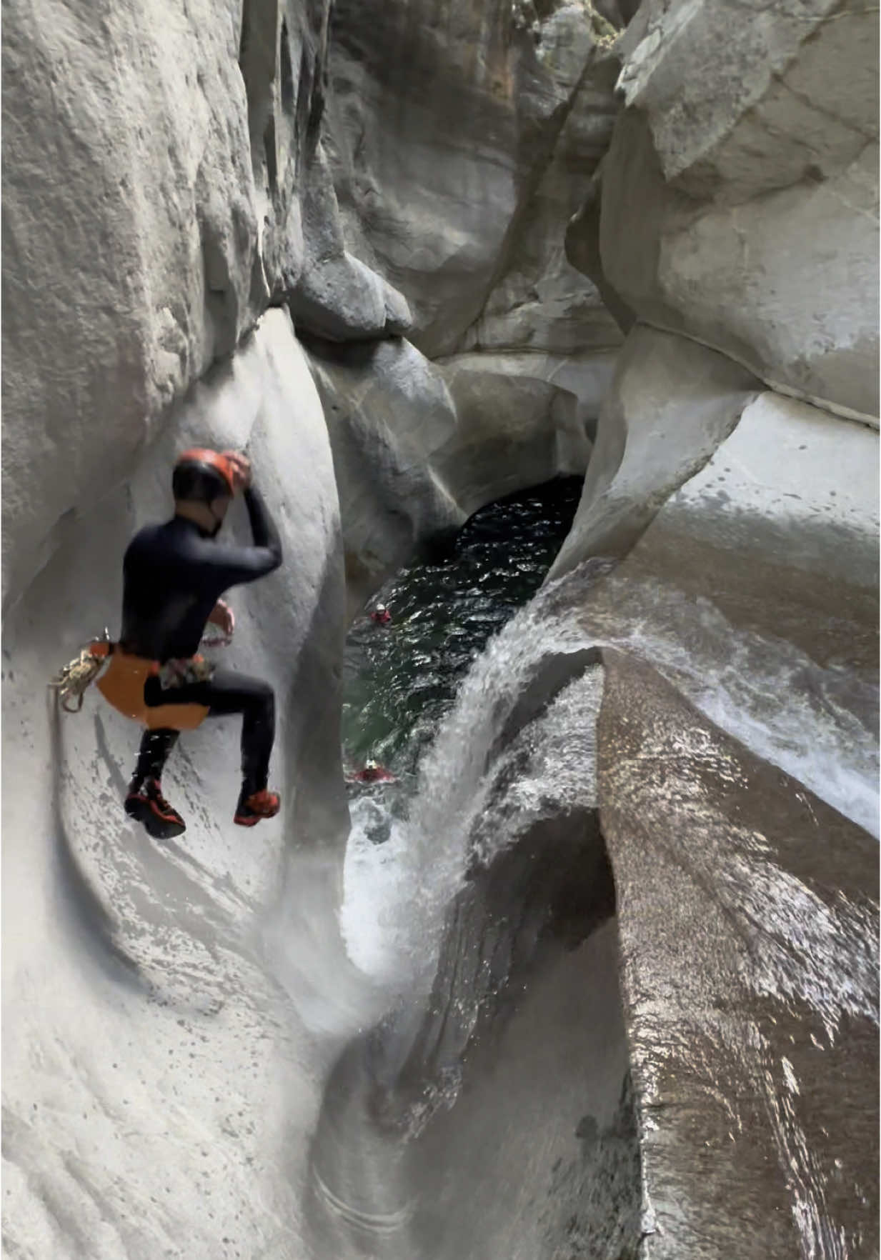 Our most viral video across social media accumulating over 50 million views! 🤯 Switzerland is unreal and our guides can’t wait to get back! 🤙 • #cliffjumping #adrenaline #canyoning #slide #waterfall #adventure #switzerland 