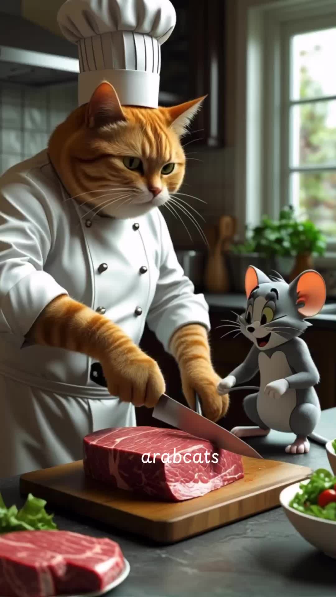 Mouse: ‘Bro… that 2022 video just hit 7 BILLION views! We need to cook something viral NOW!’ Cat: Already chopping beef like a pro Let’s goooo — viral or nothing!” #catoftiktok #7billion #viralvideos #unreal #orangecat #funnytiktok #tabbycat #funnycat @3sei 7b views 👵🏿 #fyp