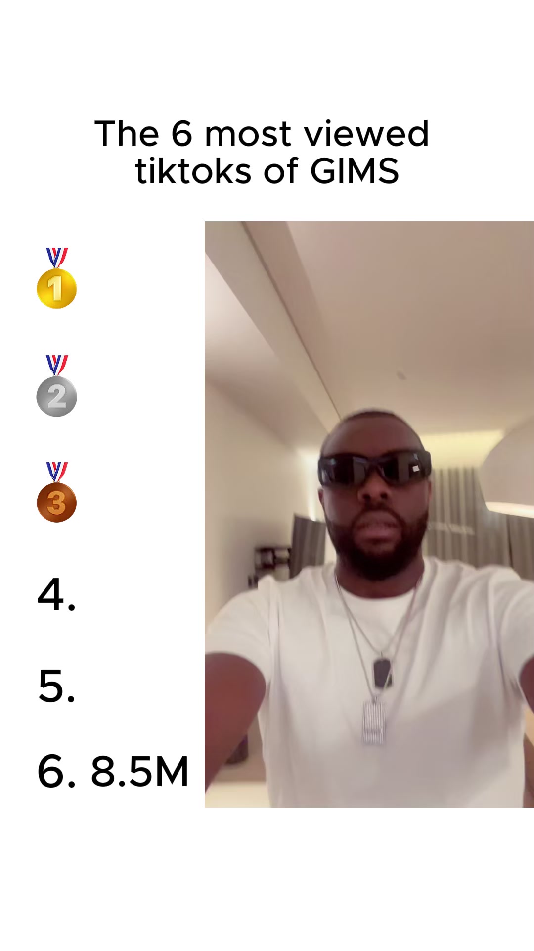 The 6 most viewed TikTok of GIMS #viral #trendingvideo #frypage #fryp #fyp #prt #pourtoi #gims #gimsofficiel 