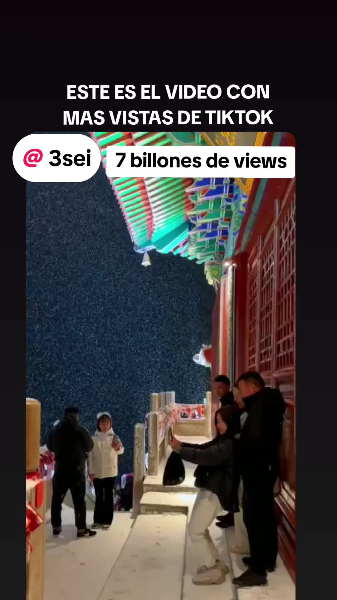 Este es el video mas visto de tiktok. 7 billones de vistas #masviral #viral #video #masvisto #China @3sei