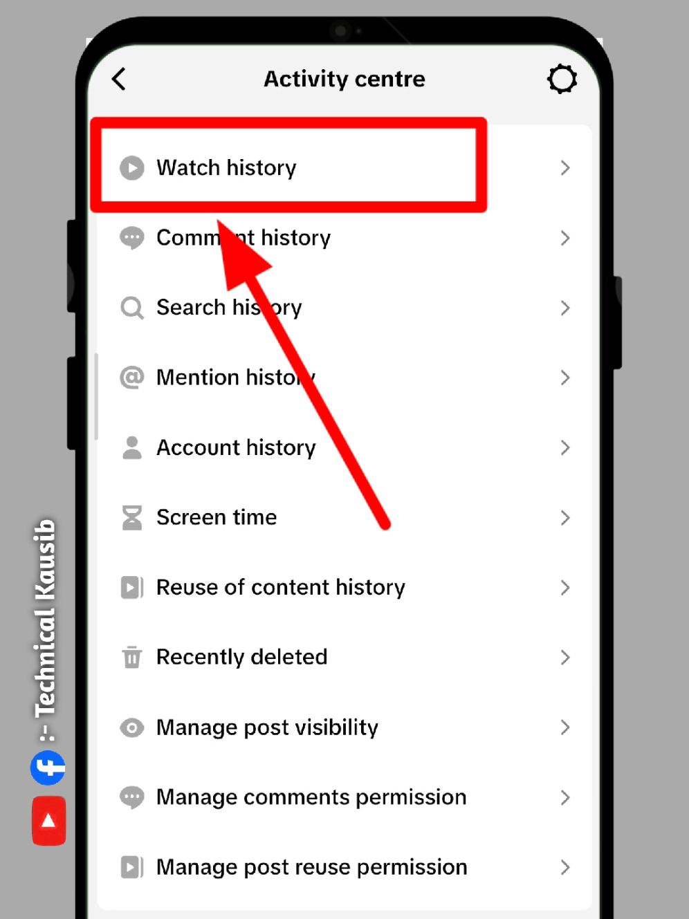 How to check Tik Tok watch history 😊 #technical_kausib 