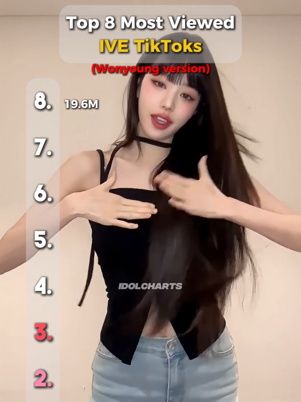 Top 8 Most Viewed IVE TikToks  (Wonyoung Edition)  #kpopfyp #kpop #viral #idolcharts #wonyoung 