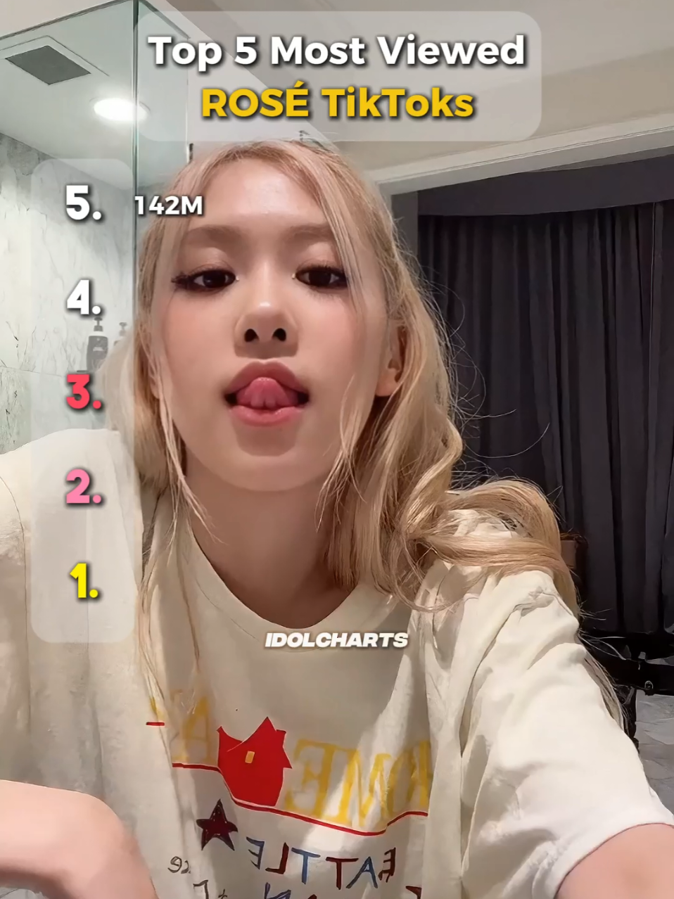 Top 5 Most Viewed ROSÉ TikToks #lalisamanoban #roses_are_rosie #blackpink #kpopfyp #idolcharts