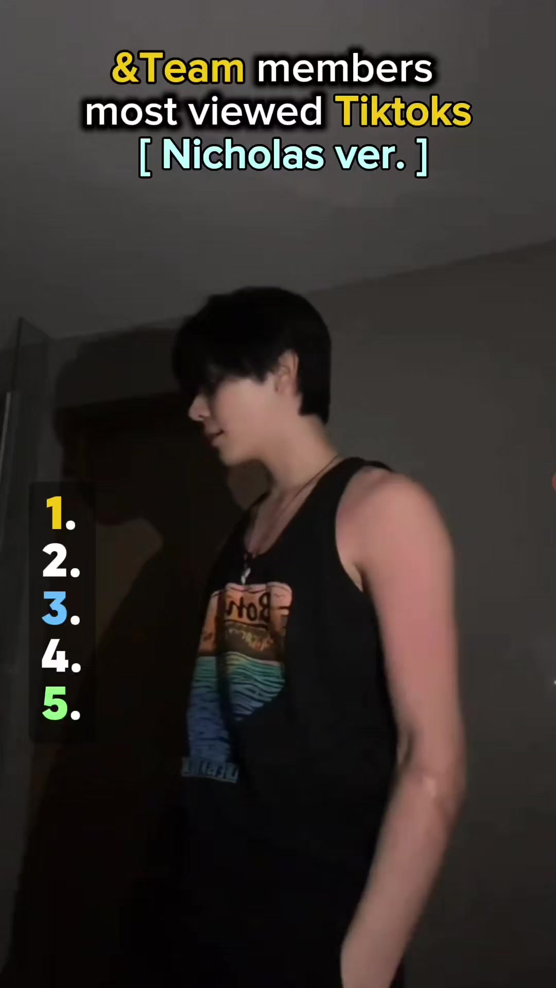 Top 5 Most Viewed Solo TikToks of Nicholas. who's next?  @&TEAM  #andteam #fypシ゚ #nicholas #kpop #tiktoks 