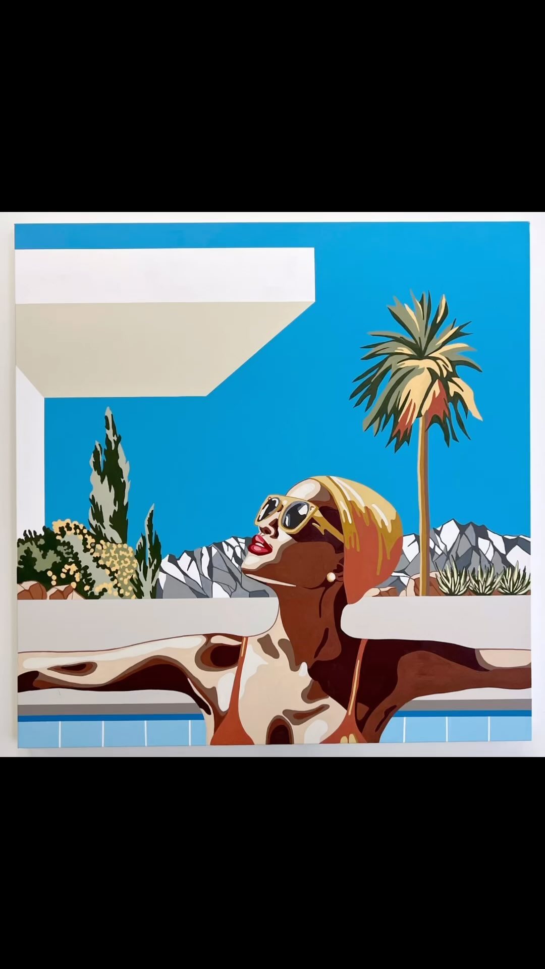 Title: Swim Club 02
36x36
Acrylic on canvas.
 .
.
.
.
.
.
#DTLA
#dtlaartsdistrict 
#dtlaart 
#historiccorela 
#artcollector 
#losangeles 
#losangelesart