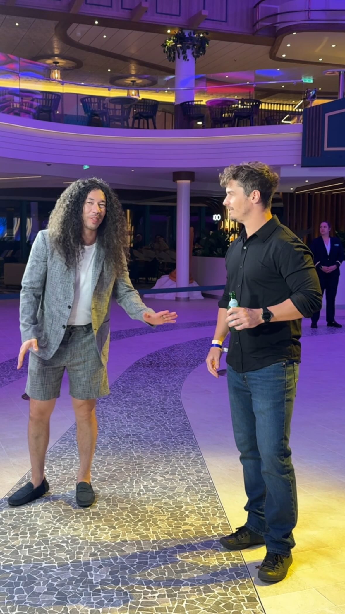 When the Glam Cam is out, you gotta send it! 🍻. 
Shout out to @colewalliser for setting up the cam on board the @royalcaribbean Star of the Seas! #staroftheseas 
Did I nail it?!