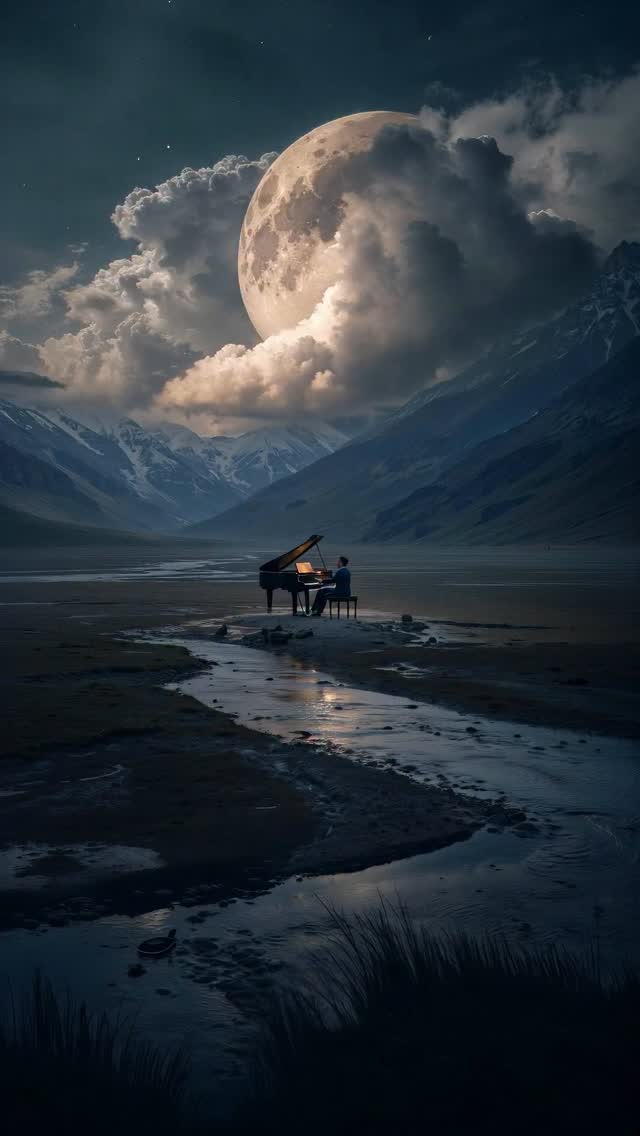 moonlight piano 🌜🎹

AI visuals by @echoesofjoonas

Tools I use: Freepik, Midjourney, Magnific AI, Topaz Video, Photoshop

#piano #nature #moon #clouds #ai