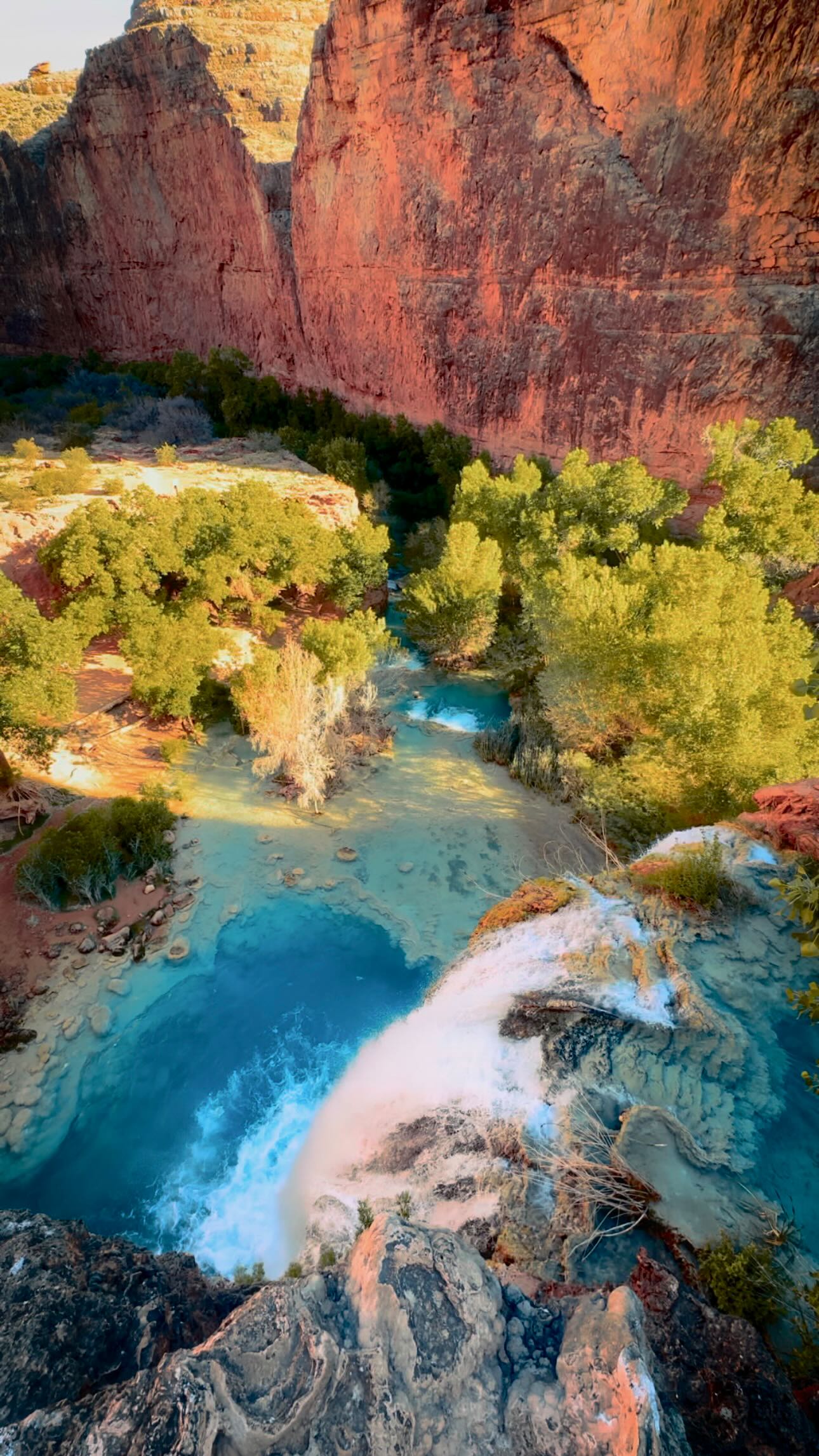 The turquoise waters of Havasu Falls 💦

Havasupai is unbelievable. We had hiked 35+ miles round trip from the Hualapai Hilltop down to the Confluence in the Grand Canyon. From towering red rock canyon walls, to lush waterfalls and pools of water, to the unique abundance of wild life, we saw some of the most incredible sights ever. There are very few places in the world like this. It’s been one of my favorite hiking adventures to date

#havasupai #havasufalls #arizona #sunrise #hiking #adventure #grandcanyon #az #waterfall #cinematic