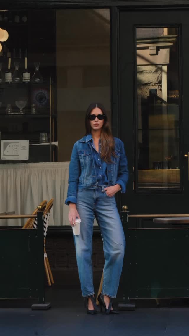 An ode to the Canadian Tuxedo. @molly.sammut wears our Baggy Dad Barrel Jeans in Easy Days with the Essential Western Shirt and Original Trucker Jacket.

Shop now at 25% off for Afterpay Day.