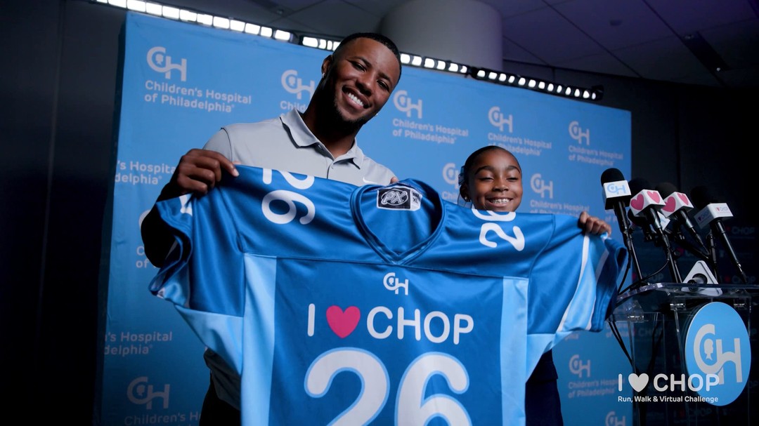 We’re proud to launch the I ❤ CHOP Run, Walk & Virtual Challenge, presented by @phlyinsurance with @philadelphiaeagles running back, @saquon, as our Official Champion! This 5k run/3k walk is for everyone who hearts CHOP and together we'll raise vital funds for CHOP's greatest needs. The event will take place on April 26, 2026 at FDR Park – or you can participate virtually all May long.
Watch how we chose our #1 pick and learn more at the 🔗 in our bio. #IHeartCHOP