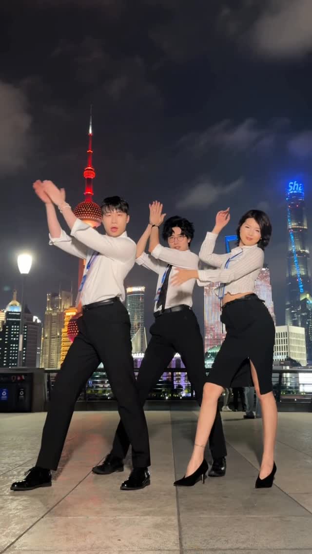 Dancing with colleague